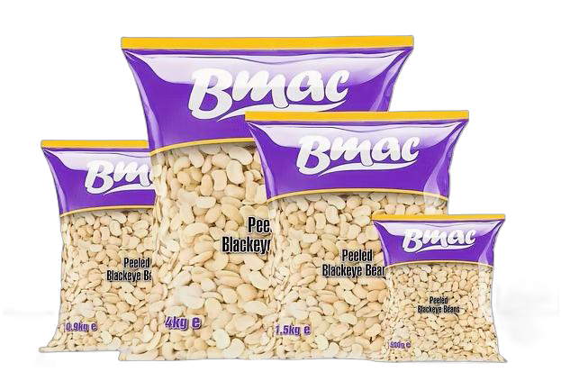 Bmac Peeled Blackeye Beans pack range