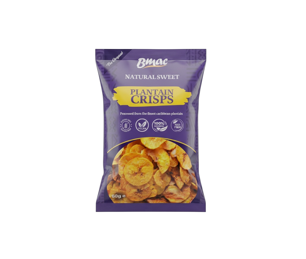 Bmac Sweet Plantain Crisps 60g pack